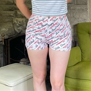 50s vintage Peggy Peña Brook Cadwallader Shorts Graphic Hot pants